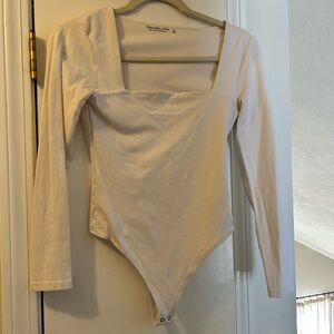 White square neck body suit from Abercrombie and Fitch